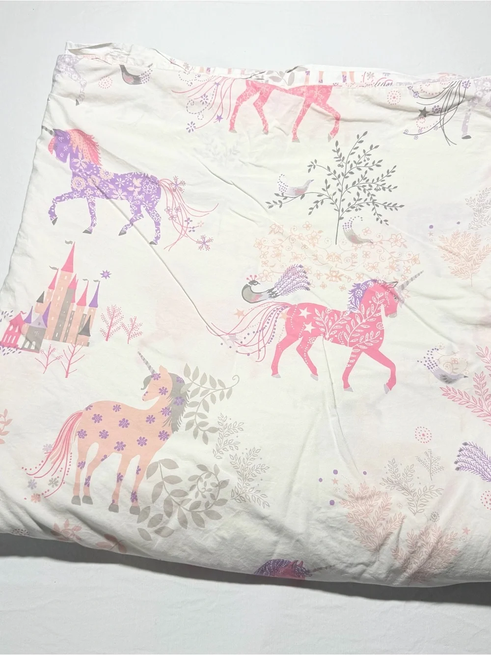 Unicorn Forest Classic Cool Organic Cotton Duvet Cover